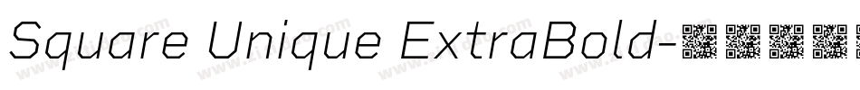 Square Unique ExtraBold字体转换